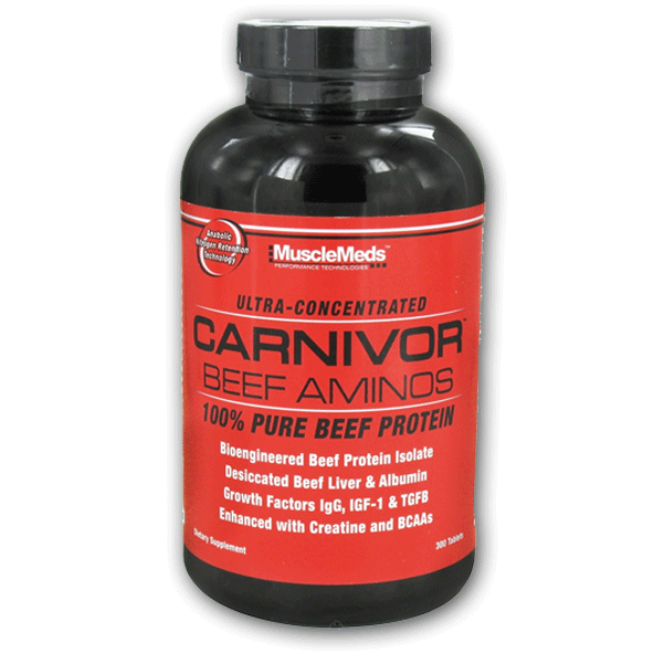 Musclemeds Carnivor Beef Amino 300 Tabs Amino Acids Caps And Tablets