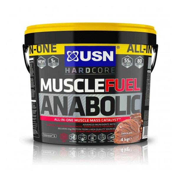 USN Muscle Fuel Anabolic 4000 gr Weight Gainers Flavor: Rich Chocolate|Vanilla|Strawberry|Cookies & Cream|Banana|Caramel Peanut Butter